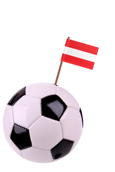 Skórzany lub piłki nożnej w Austrii — Zdjęcie stockowe