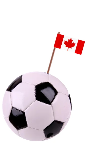 Soccerball or football in Canada — Stock Photo, Image
