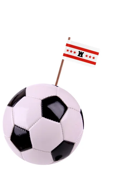 Soccerball or football in — Stock Photo, Image
