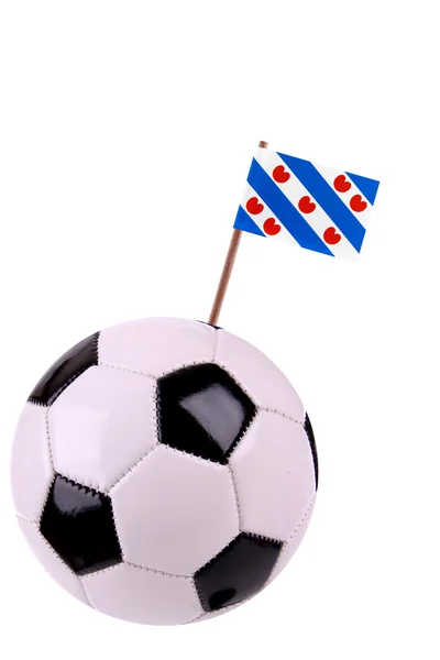 Skórzany lub piłki nożnej w Fryslân — Zdjęcie stockowe