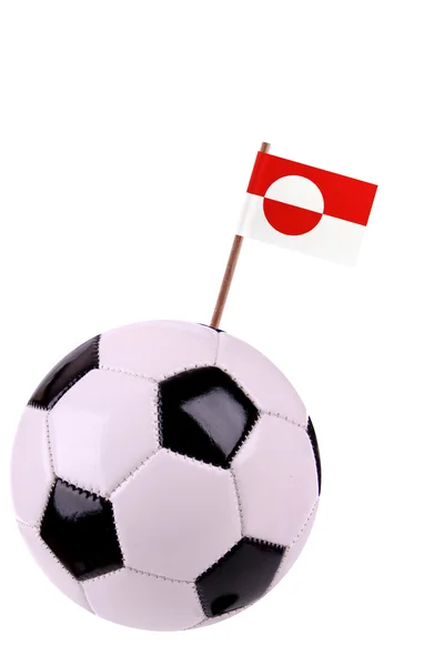 Soccerball or football in Greenland — Stock Photo, Image