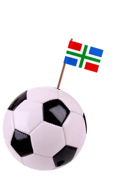 Soccerball or football in Groningen — Stock Photo, Image