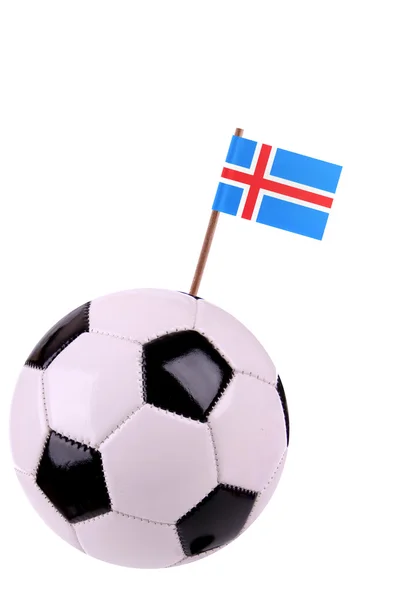 Soccerball of voetbal in IJsland — Stockfoto