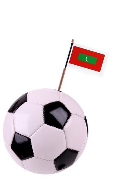 Soccerball of voetbal in de Malediven — Stockfoto