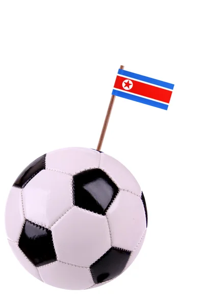 Soccerball or football in North Korea — Stock Photo, Image