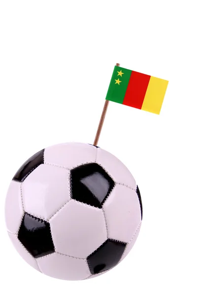 Skórzany lub piłki nożnej w Kamerunie, stary — Zdjęcie stockowe