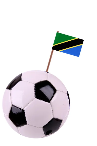 Soccerball nebo fotbalu v Tanzanii — Stock fotografie