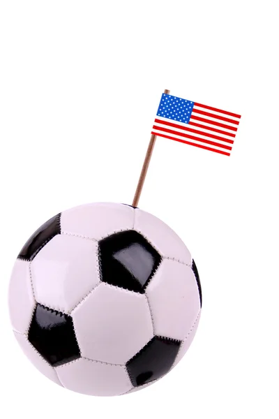Soccerball nebo fotbalu ve Spojených státech amerických — Stock fotografie