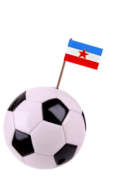 Soccerball or football in Yugoslavia — Stock Photo, Image