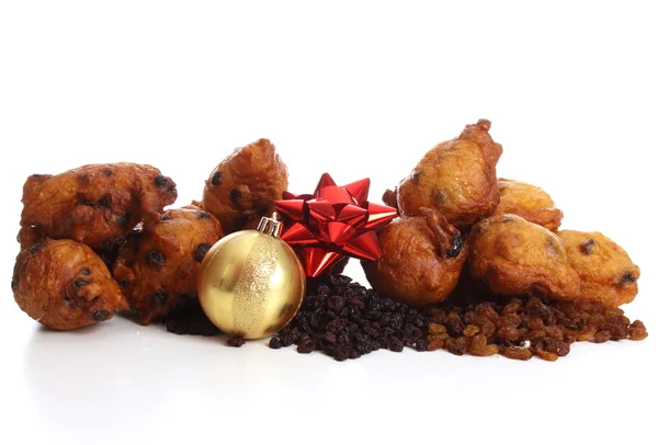 Holandský koblihy zvané oliebollen — Stock fotografie