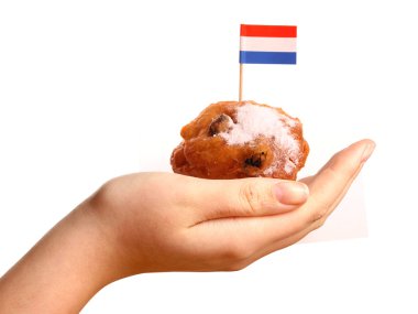 Oliebollen, dutch traditional new year pastry clipart