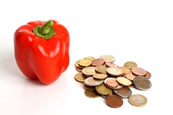 De prijs van paprika — Stockfoto