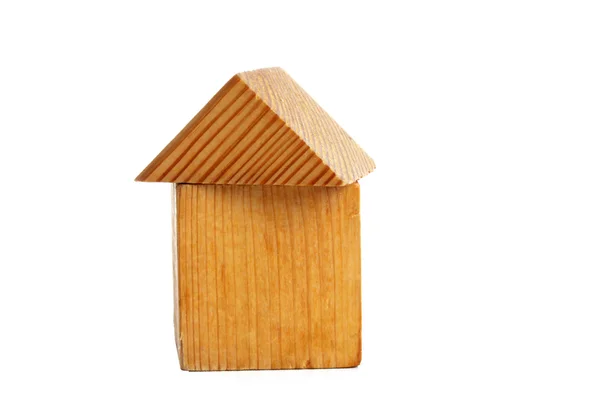 Dom drewniany blok — Zdjęcie stockowe