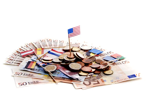 Europees geld crisis — Stockfoto