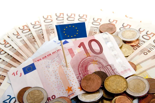 Krize evropské peníze — Stock fotografie