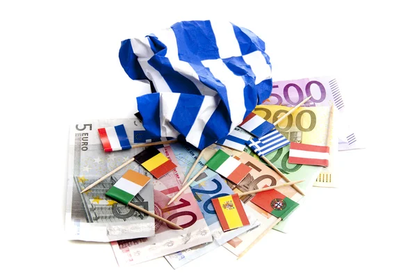 Euron under tryck — Stockfoto
