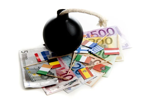 Euro unter Druck — Stockfoto