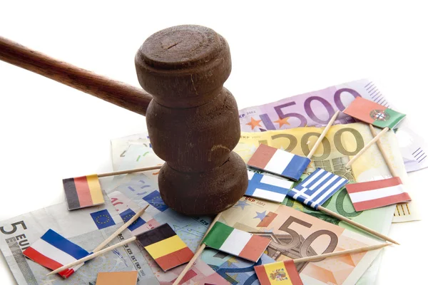 Euron under tryck — Stockfoto