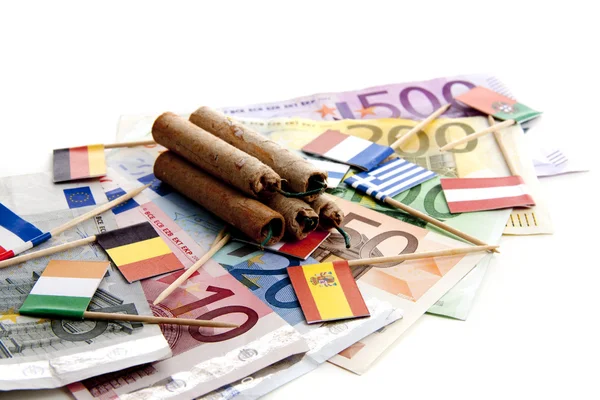 Euro bajo presión — Foto de Stock