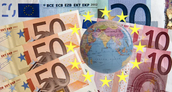 Euro zone in the world — Stock Photo, Image