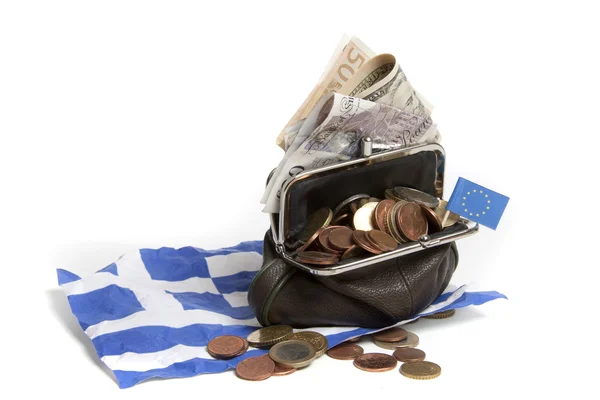 希腊在欧元压力下 — 图库照片