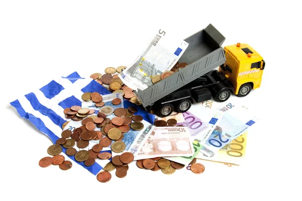 Grekisk euron pressas — Stockfoto