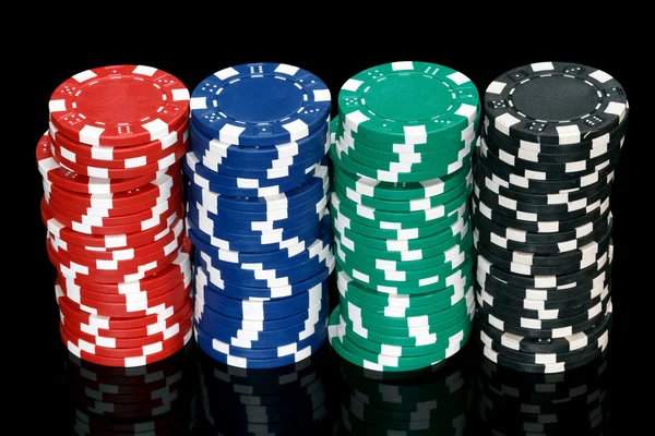 Stacks of poker chips — Stock Photo, Image
