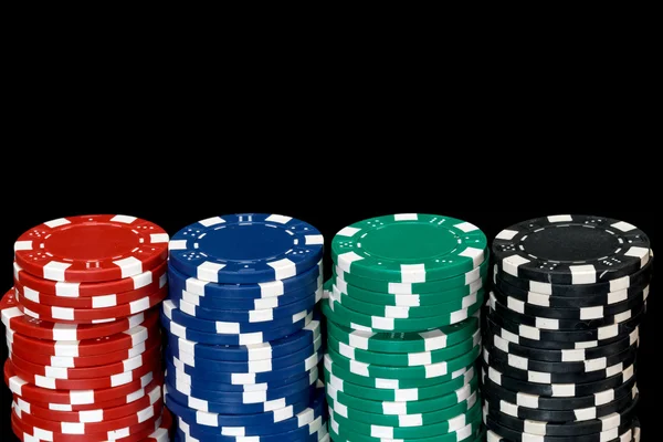 Poker çipleri yığını — Stok fotoğraf