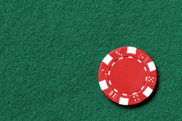 Chip de poker vermelho — Fotografia de Stock