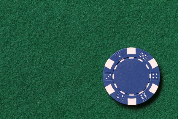 Blue poker chip — Stock Photo, Image