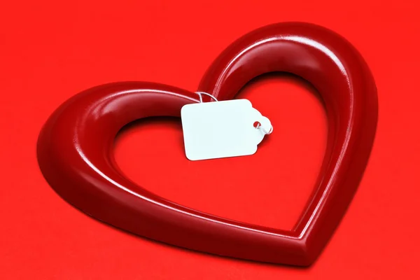 Forme de coeur avec étiquette — Photo