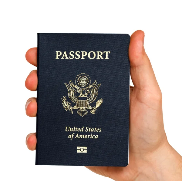 Ons paspoort in hand — Stockfoto