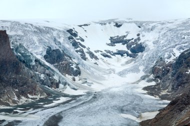 Alp yaz buzulun görünümü