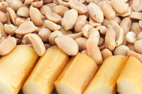 Peanut-cheese background — Stock Photo, Image