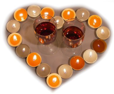 Candle heart clipart