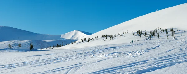 Panorama montano invernale — Foto Stock