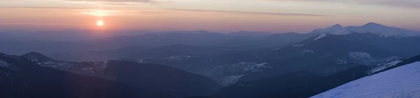 stock image Sunrise mountain panorama