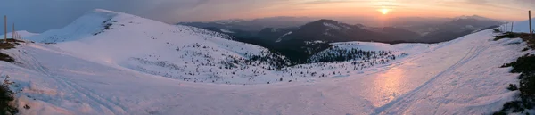 Сходом сонця гора Панорама — стокове фото