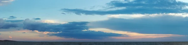 Evening sky over sea panorama — Stock Photo, Image
