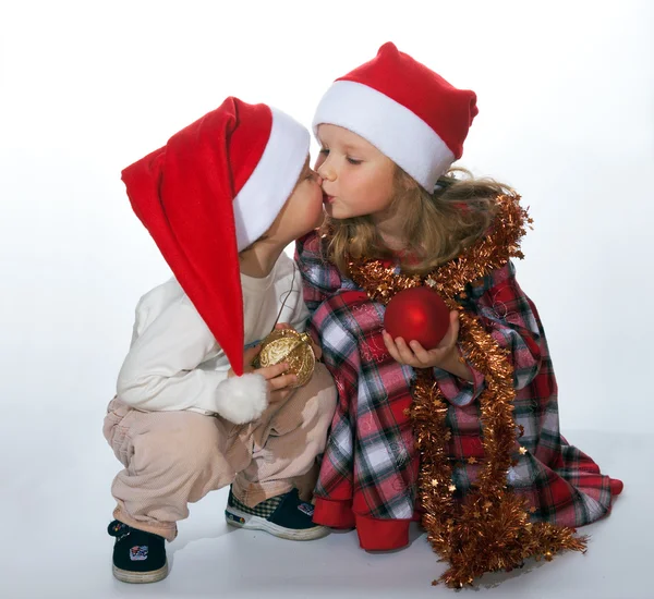 ख्रिसमस: भाऊ आणि बहीण — स्टॉक फोटो, इमेज