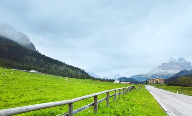 Dolomites mountain summer view clipart