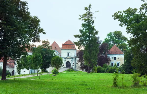 Widok parku zamku Svirzh (Ukraina). — Zdjęcie stockowe
