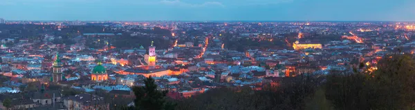 Lvov-stad (Oekraïne)-panorama — Stockfoto