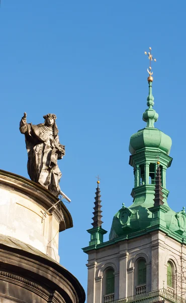 Fragment architektury Lwowa — Zdjęcie stockowe