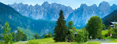 Alps summer country panorama (Austria). clipart