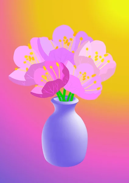 Blommor bukett — Stock vektor