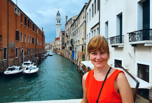 Femeie turistică în Veneția — Fotografie, imagine de stoc