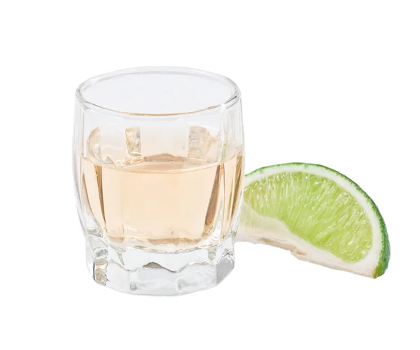 Tequila shot isolé sur blanc — Photo