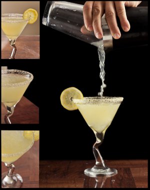 Lemon drop martini clipart
