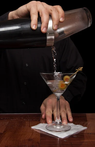 Pouring a Martini — Stock Photo, Image